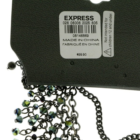 Express Fashion-Necklace Dark-Silver NWT - Picture 2 of 4